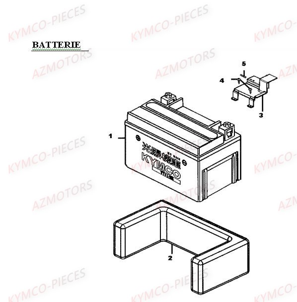 BATTERIE KYMCO MXER 50