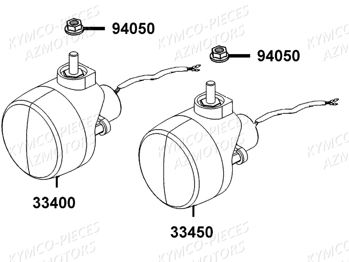 Clignotants KYMCO Pieces MXU 300 R 4T T3B (LC60BD)