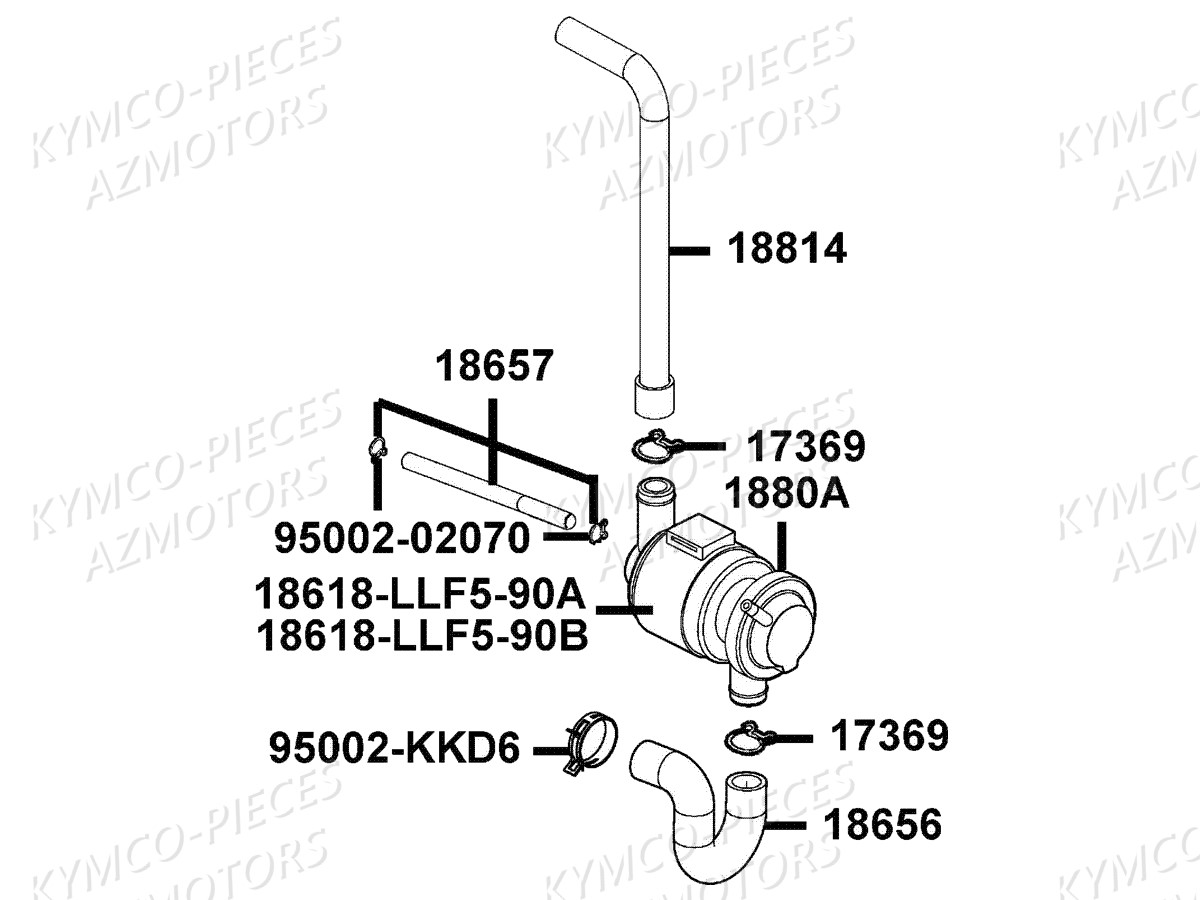 Reniflard KYMCO Pieces MXU 300 R 4T T3B (LC60BD)