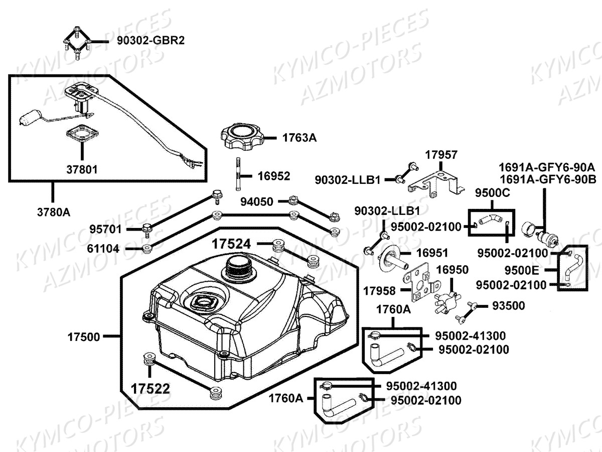 RESERVOIR-A-CARBURANT pour MXU-300-R-T3B