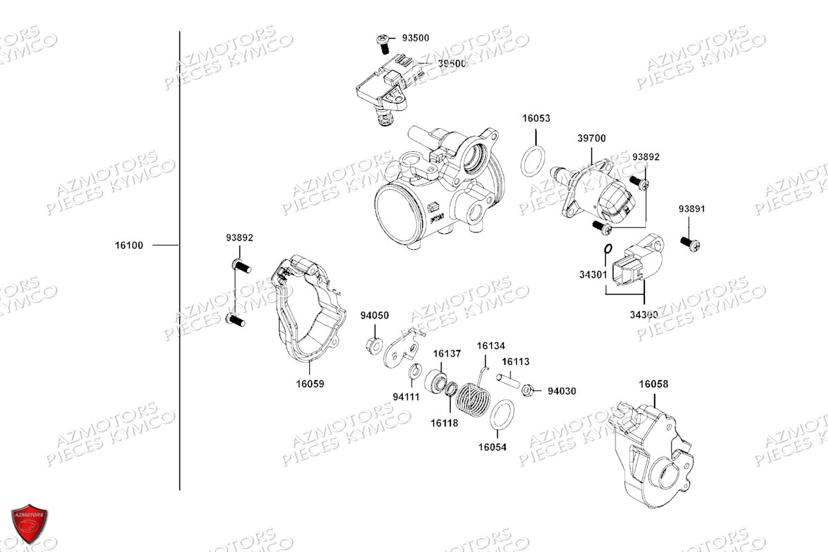 Carburation KYMCO Pièces MXU 700I EPS ABS 4T T3B (LAADPF)
