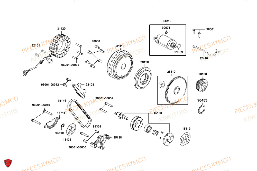 Allumage AZMOTORS Pièces MXU 700i EXPLORER ABS EPS (LAADTE)
