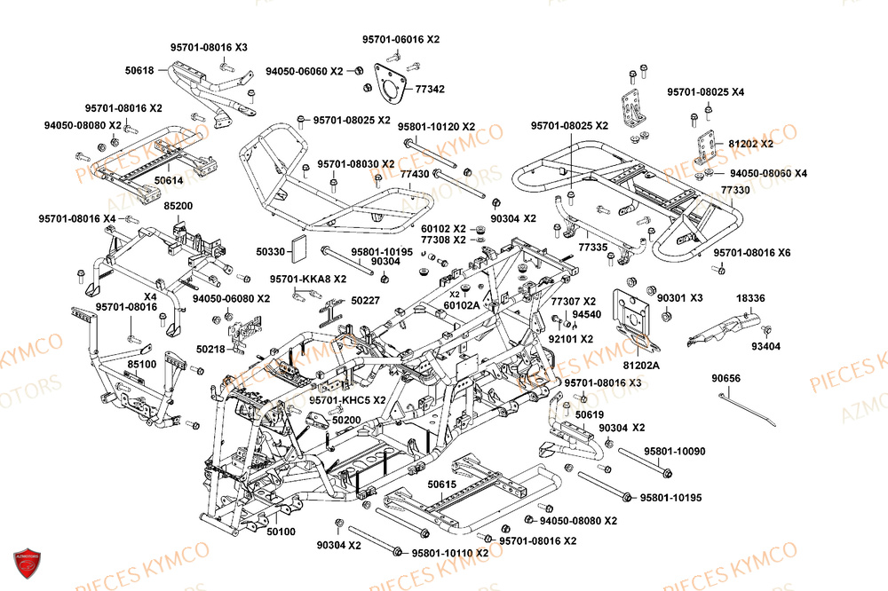 Chassis AZMOTORS Pièces MXU 700i EXPLORER ABS EPS (LAADTE)
