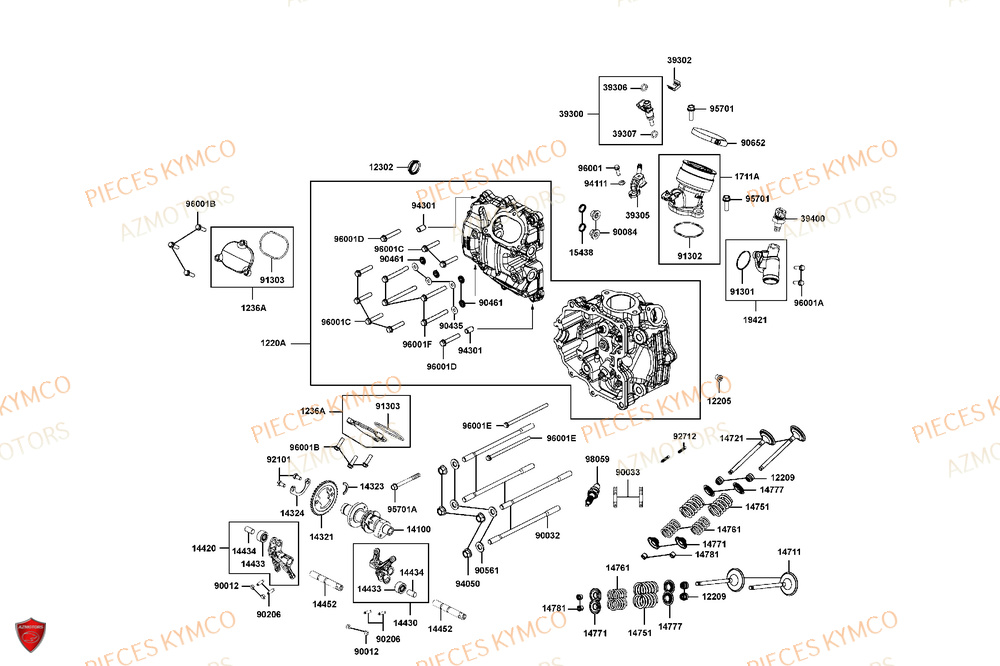 Culasse AZMOTORS Pièces MXU 700i EXPLORER ABS EPS (LAADTE)
