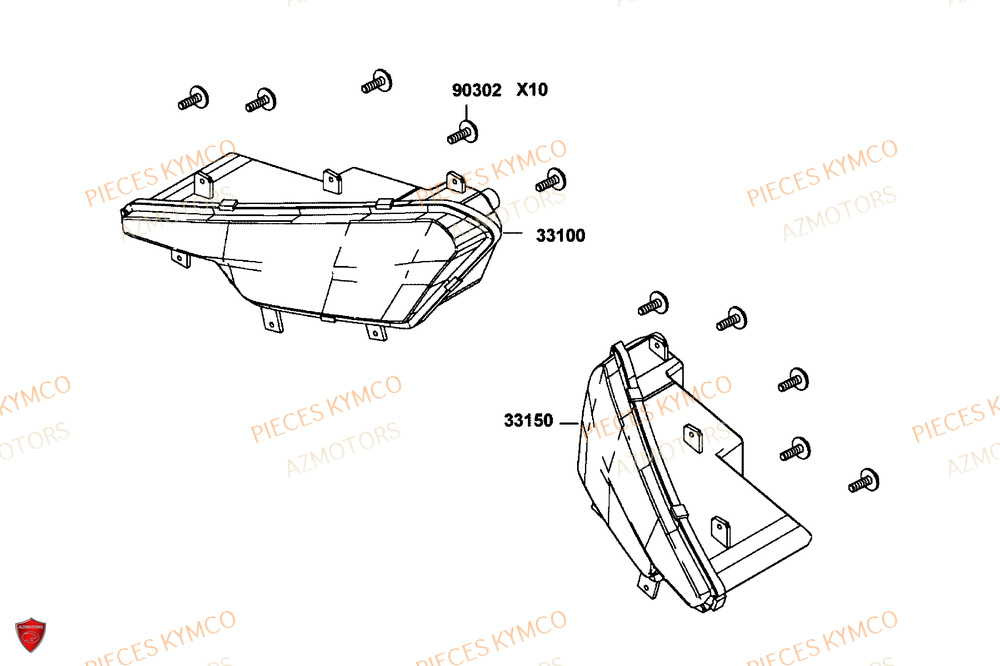 Phares AZMOTORS Pièces MXU 700i EXPLORER ABS EPS (LAADTE)
