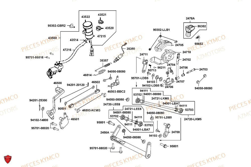Selection AZMOTORS Pièces MXU 700i EXPLORER ABS EPS (LAADTE)
