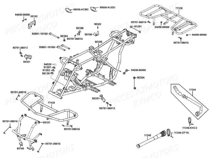 CHASSIS PORTE-PAQUETS pour MXU150