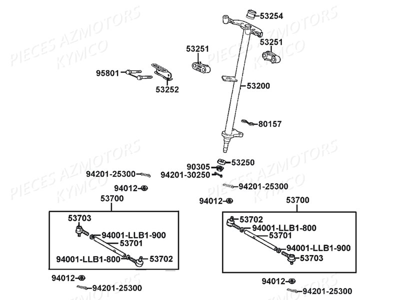 COLONNE DE DIRECTION pour MXU150