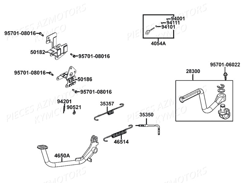 Pedale De Frein Tendeur KYMCO Pièces MXU 150 4T EURO2 (LB30AD)