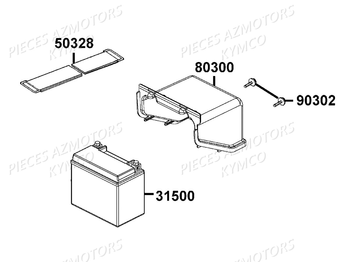 BATTERIE YTX12-BS YUASA (ORIGINE) KYMCO pour BATTERIE de MXU250