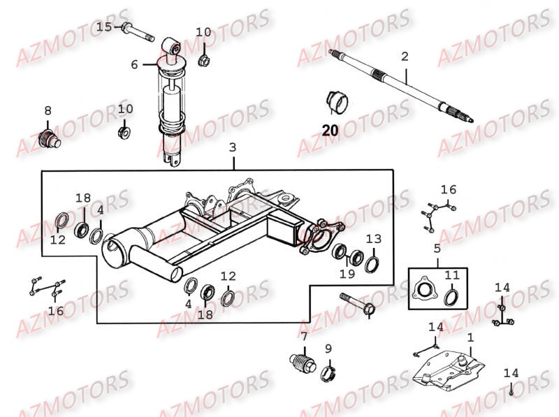 Bras Oscillant AZMOTORS 
