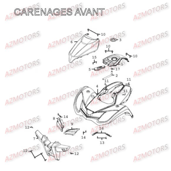 Carenages Avant AZMOTORS 