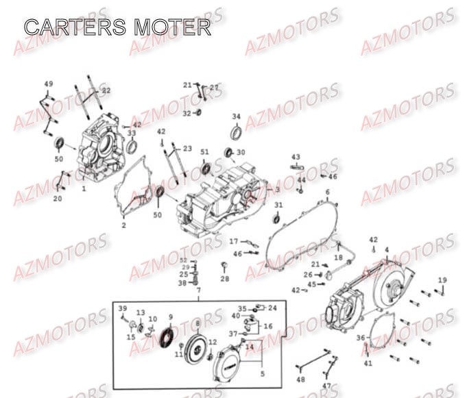 Carter Moteur AZMOTORS 