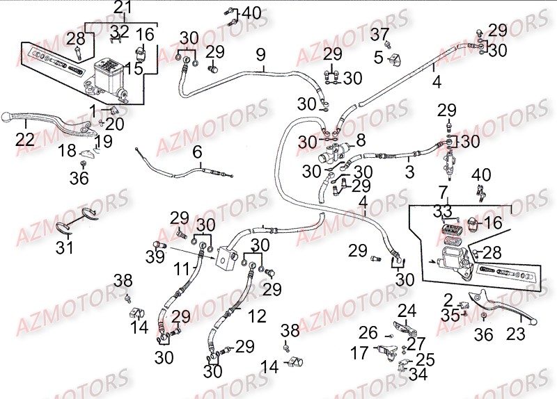Freins Avec Frein De Parking AZMOTORS 