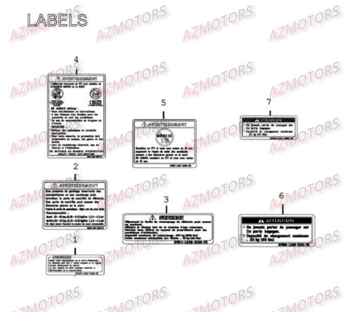 Labels AZMOTORS 