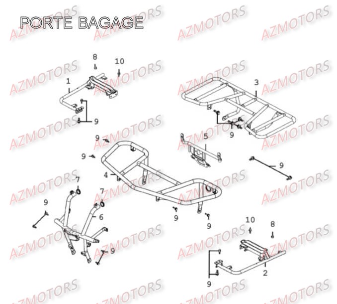 Porte Paquets AZMOTORS 
