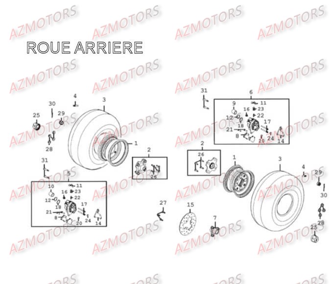 Roue Arriere AZMOTORS 
