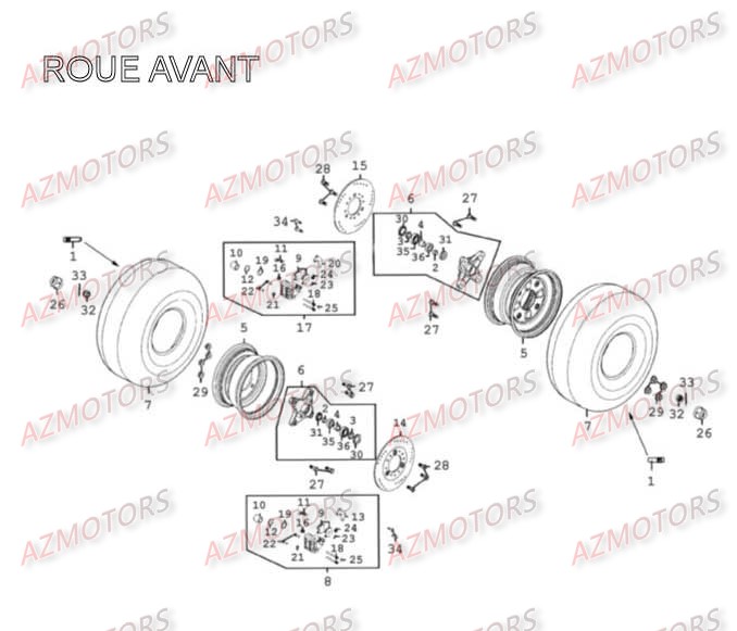 Roue Avant AZMOTORS 