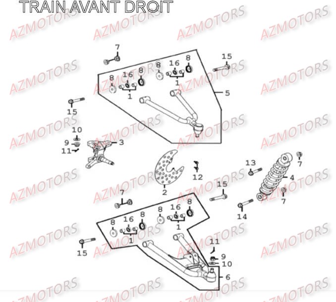 Train Avant Droit AZMOTORS 