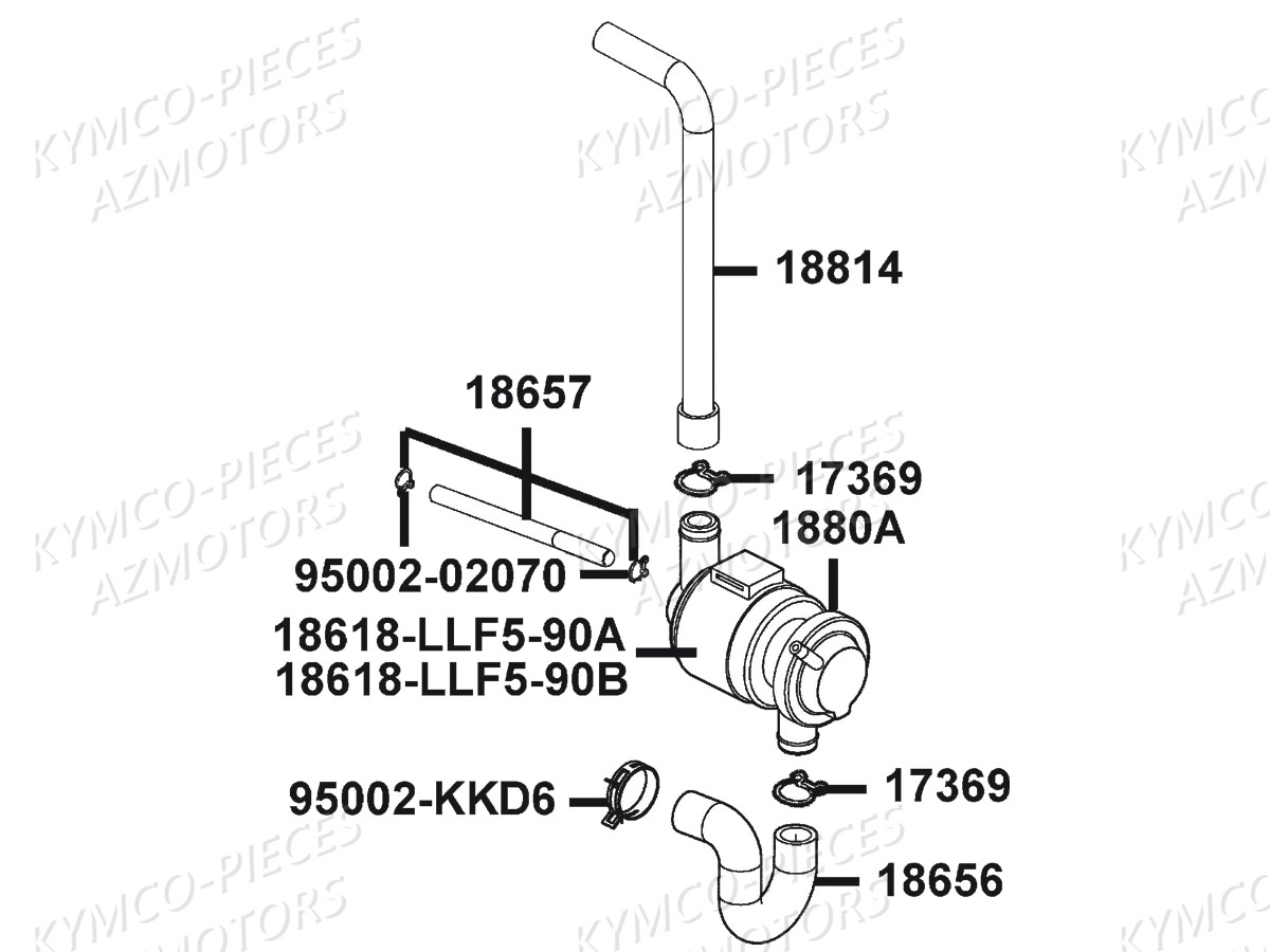 Reniflard KYMCO Pieces MXU 300 R 4T EURO 2 (LC60AF)