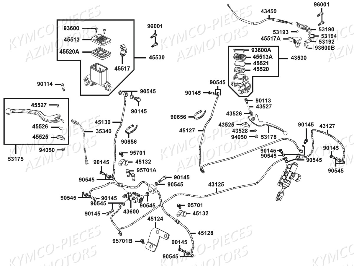 Systeme De Freins KYMCO Pieces MXU 300 R 4T EURO 2 (LC60AF)