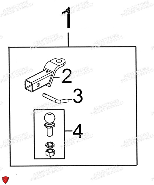 ATTELAGE KYMCO Pièces Quad Kymco MXU 400 IRS 4X4/2X4 4T EURO2 (LA70AD/AE/AL/LA70BF)