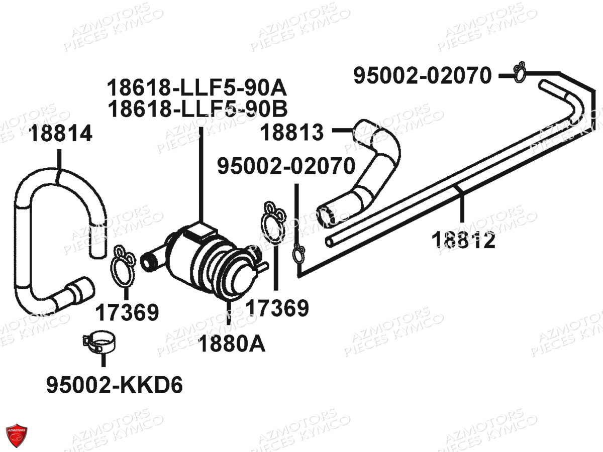 RENIFLARD KYMCO Pièces Quad Kymco MXU 400 IRS 4X4/2X4 4T EURO2 (LA70AD/AE/AL/LA70BF)