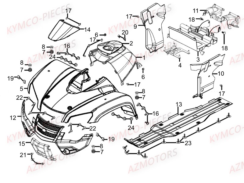 Carenages Avant KYMCO 
