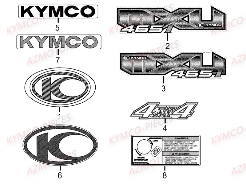 DECORS KYMCO MXU465I