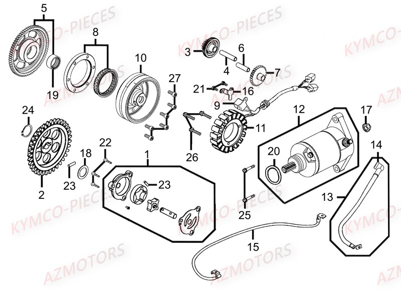 Demarreur Generateur KYMCO 