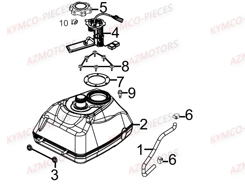 Reservoir A Carburant KYMCO 