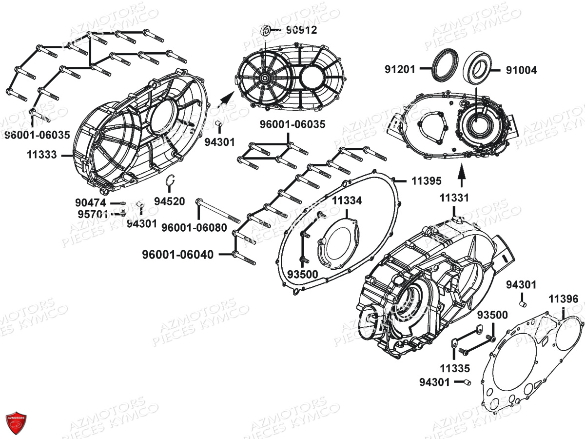 CARTER_DROIT KYMCO Pièces Quad Kymco MXU 465I IRS 4T EURO4 LC90EL