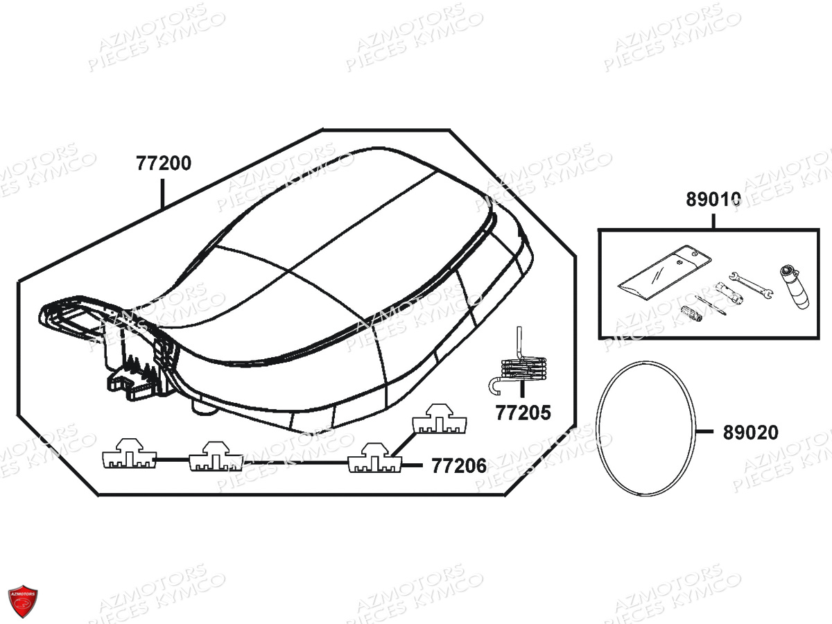Selle KYMCO Pièces MXU 465I IRS 4T EURO4 (LC90EL)
