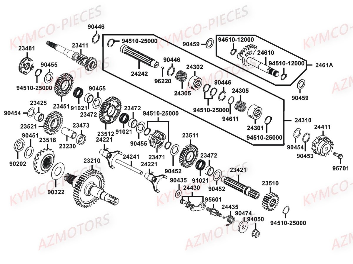 TRANSMISSION PRIMAIRE AZMOTORS MXU465I IRS EURO4