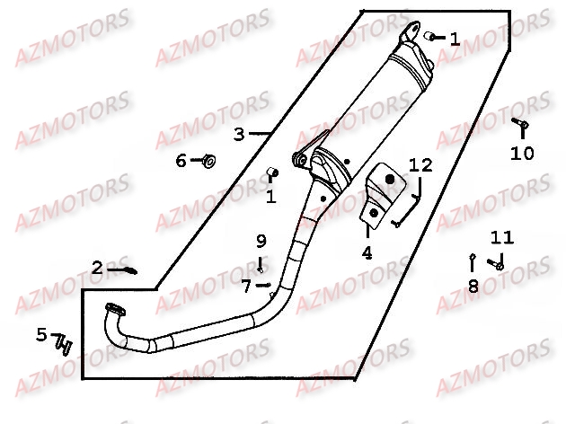 ECHAPPEMENT AZMOTORS MXU50