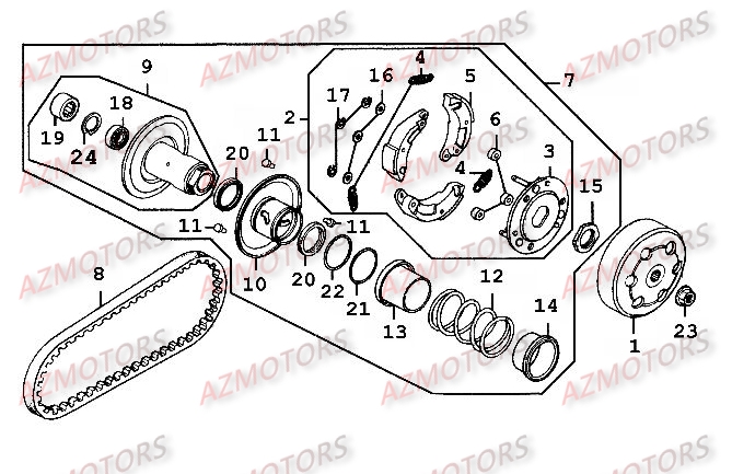 Embrayage AZMOTORS 
