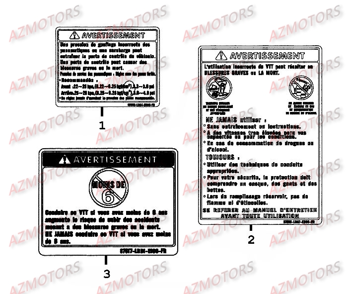 Labels AZMOTORS 