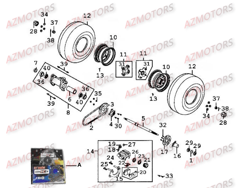 Roue Arriere AZMOTORS 