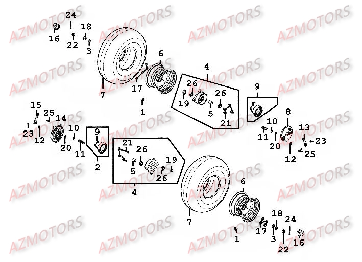 Roue Avant AZMOTORS 