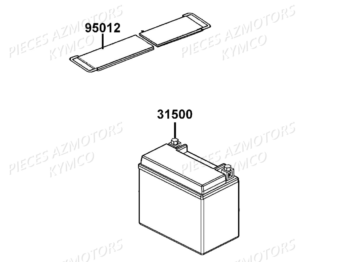 BATTERIE YTX20L-BS YUASA (ORIGINE) KYMCO pour BATTERIE de MXU500T GREENLINE