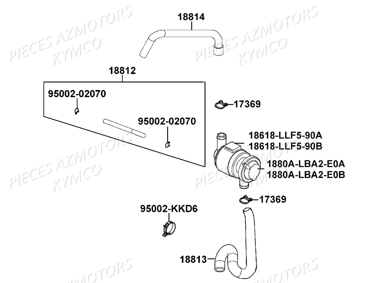 Reniflard KYMCO Pièces MXU 500 IRS/CARBU 4T EURO2 (LAA0CD/CF/CG)