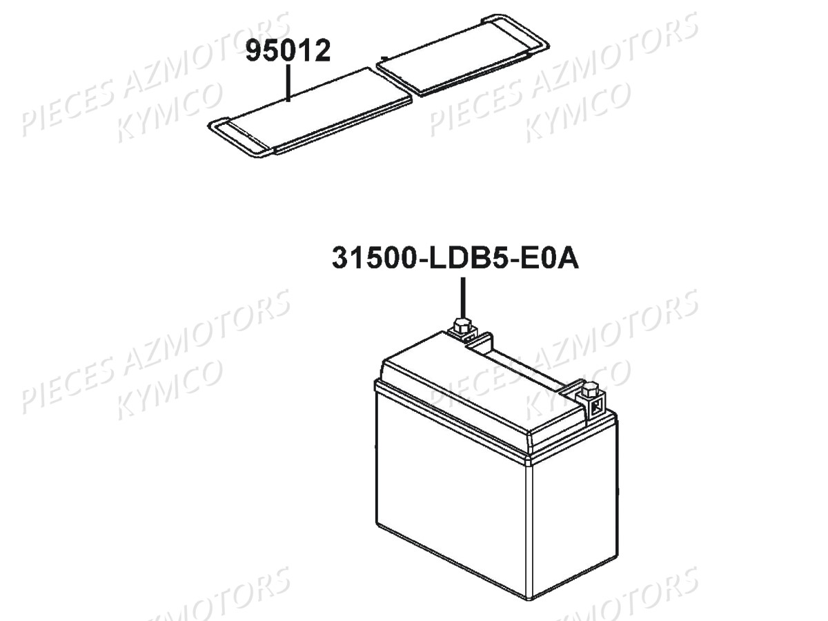 BATTERIE YTX20L-BS YUASA (ORIGINE) KYMCO pour BATTERIE de MXU500 IRS GREENLINE