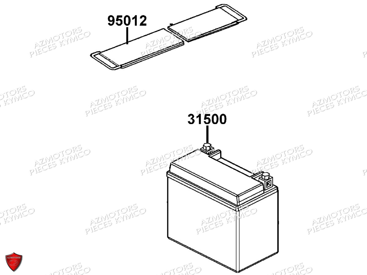 BATTERIE YTX20L-BS YUASA (ORIGINE) KYMCO pour BATTERIE de MXU550I EX IRS