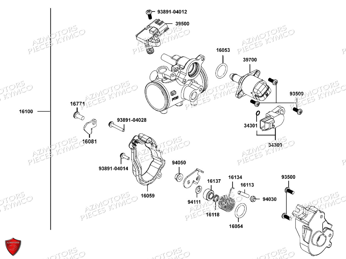 Carburation KYMCO Pièces MXU 550I EX IRS 4T EURO2 (LEA0BE)