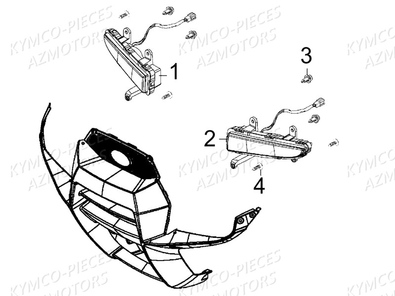 CLIGNOTANTS AVANT KYMCO Pièces Quad Kymco MXU 550 EX IRS 4X4 INJECTION 4T EURO II