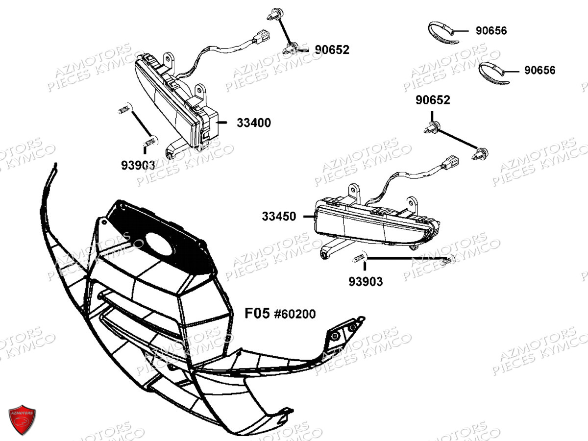 Clignotants KYMCO Pièces MXU 550I EX IRS 4T EURO2 (LEA0BE)