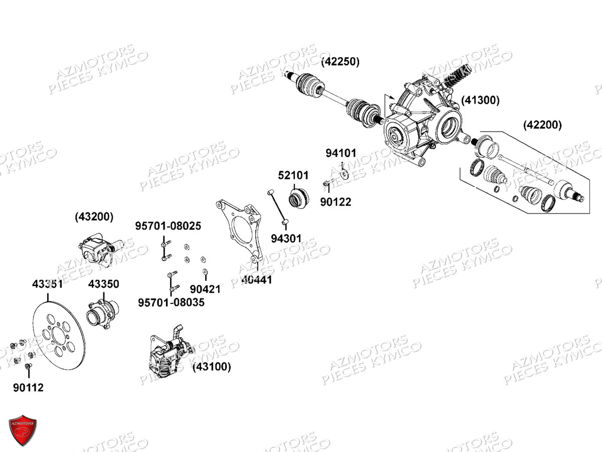 Disque De Freins Arriere KYMCO Pièces MXU 550I EX IRS 4T EURO2 (LEA0BE)