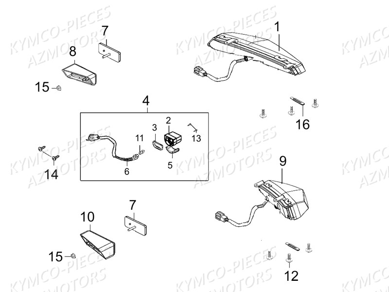 FEUX ARRIERE pour MXU550I EX IRS