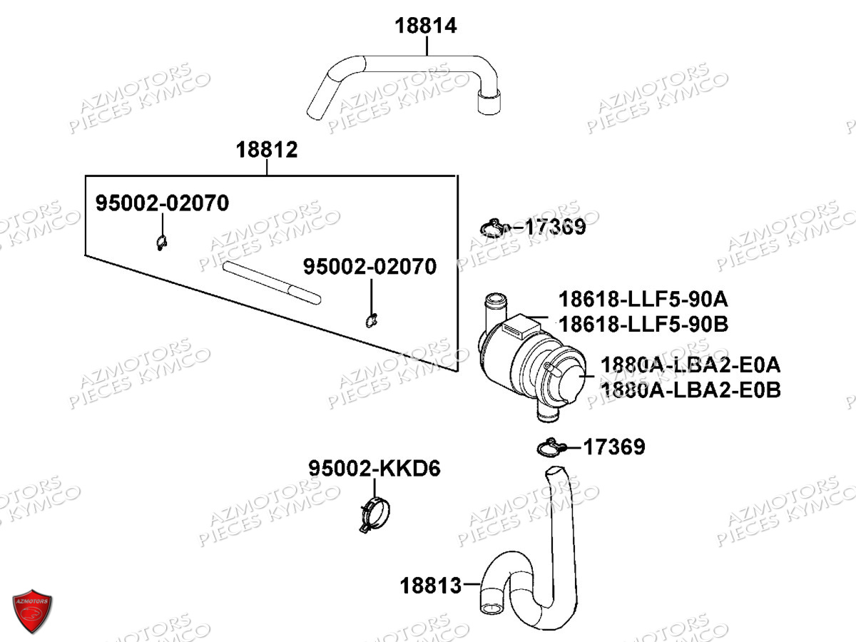 Reniflard KYMCO Pièces MXU 550I EX IRS 4T EURO2 (LEA0BE)