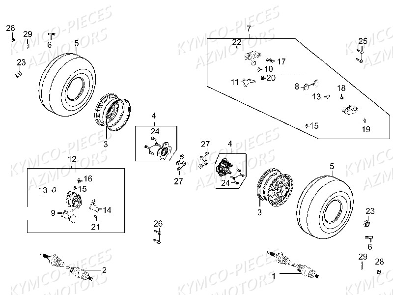 PNEU ARRIERE MAXXIS BIG HORN M918 26/10-14 (51N) KYMCO pour ROUE ARRIERE de MXU550I EX IRS